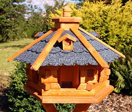 Wooden decorative birdhouse with bitumen shingles Type 4 (blue)