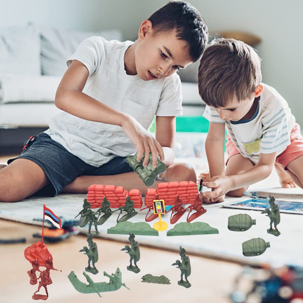 Military model soldier toy army figures set, plastic toy soldiers mini army figures of military plastic army men figures accessories for kids and adults, 330 pieces.