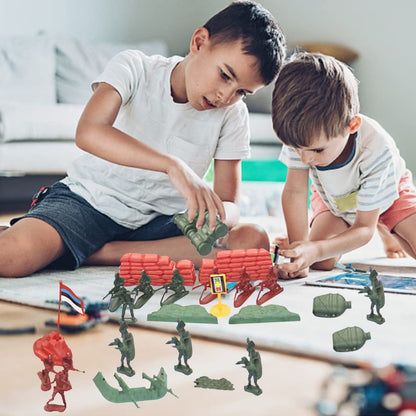 Military model soldier toy army figures set, plastic toy soldiers mini army figures of military plastic army men figures accessories for kids and adults, 330 pieces.
