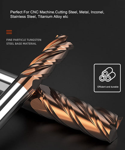 ASNOMY VHM cutter 18mm shank cutter carbide, AlTiN coated 55 HRC 4 cutting edges, drilling, milling, finishing, plunging, CNC, tungsten carbide