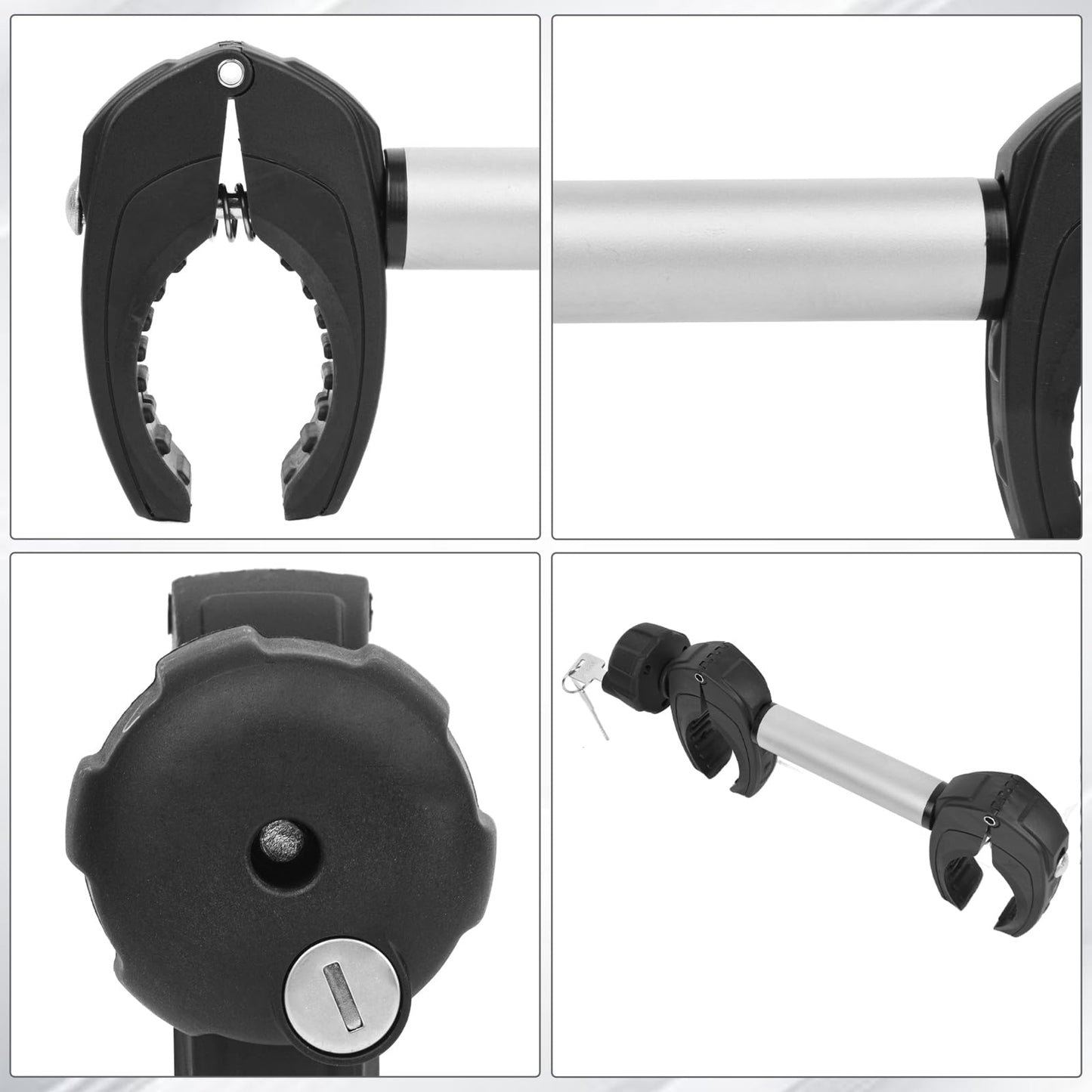 Sorlpv Bike Carrier Frame Holder 32CM Length, Universal Short Bike Frame Holder Lockable, Aluminum Frame Holder for Bike Frame Diameter: Ø 3-6cm