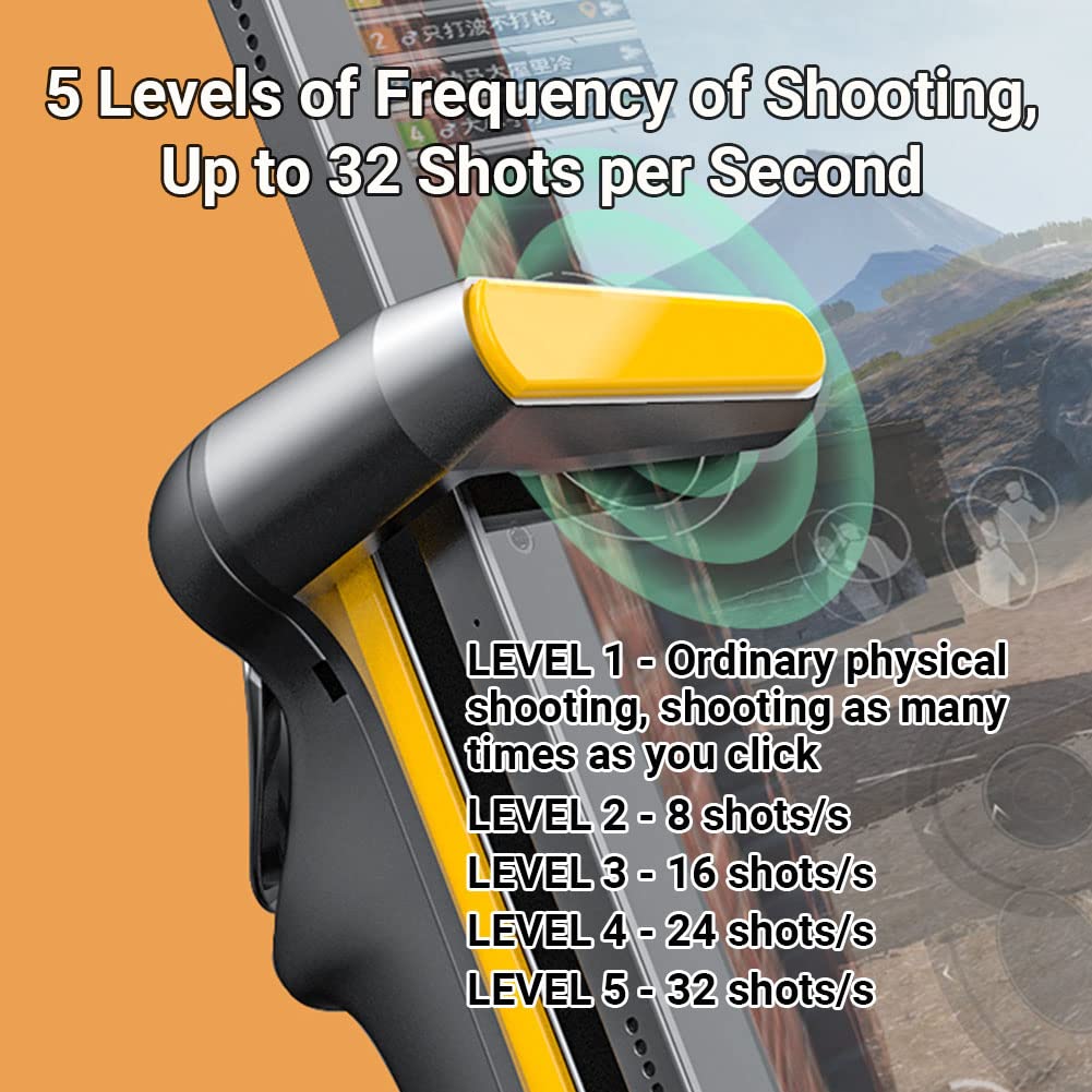 Ozkak Tablet Game Controller Rapid Fire Mobile Trigger Joystick Gamepad for PUBG COD iPad Android