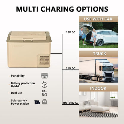 Alpicool GE40 40L Compressor Car Fridge Portable for Car, Truck, Compact Camping Refrigerator 12/24V DC Cooler for Travel, Food & Drinks, -20℃ to 20℃