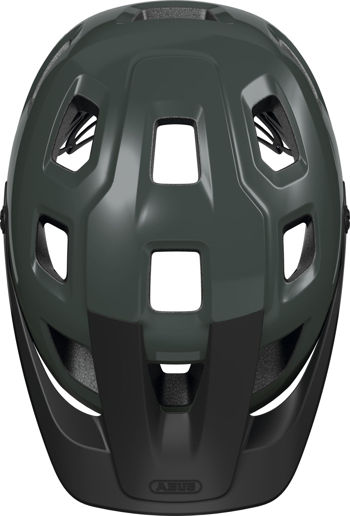 ABUS MTB helmet MoTrip - durable bike helmet with adjustable visor for mountain bikers - custom fit - Unisex - Green Glossy, M, M (54-58 cm)