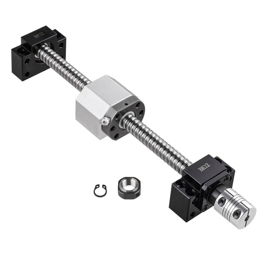 CNCMAN's ball screw SFU1605 1000mm stainless steel Rolled ball screw with BK12/BF12 end support, coupling, and DSG16H nut housing CNC parts for machinery and automated equipment.