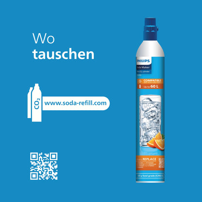 Philips Water ADD4902BK/10 GoZero water carbonator, plastic, 1 liter, black