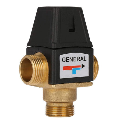 Nimomo Thermostat Water Mixing Valve, DN20 3-Way Thermostatic Mixer Valve, Brass Thermostatic Valve for Hot and Cold Water Mixing, Shower Thermostat Valve Temperature Control Valve.