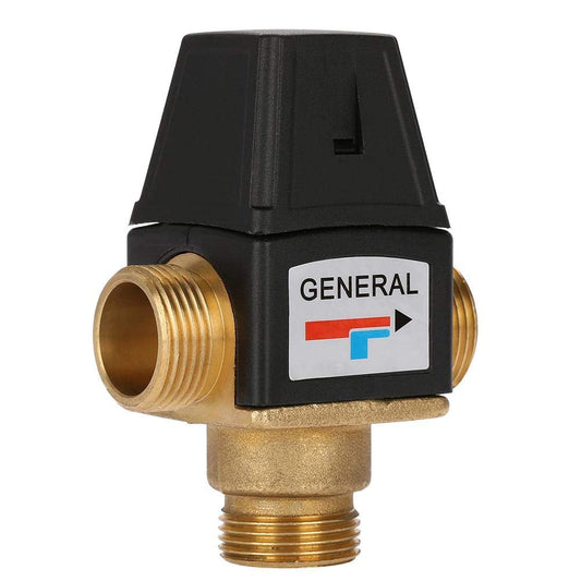Nimomo Thermostat Water Mixing Valve, DN20 3-Way Thermostatic Mixer Valve, Brass Thermostatic Valve for Hot and Cold Water Mixing, Shower Thermostat Valve Temperature Control Valve.