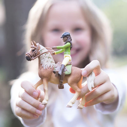 SCHLEICH Horse Club | Sarah & Mystery 42542 | posable girl figure | with horse accessories | great gift for girls and boys | horse toy for ages 5+ | 10 pieces | exclusive at Amazon