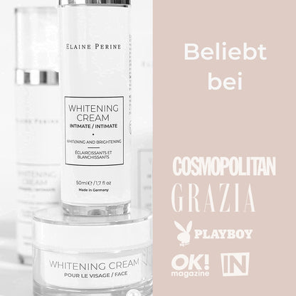 Intimate bleaching cream - Natural vegan whitening cream for intimate areas (50ml) with Alpha-Arbutin, Kojic Acid, Niacinamide, by Elaine Perine™ | 𝗠𝗔𝗗𝗘 𝗜𝗡 𝗚𝗘𝗥𝗠𝗔𝗡𝗬 A