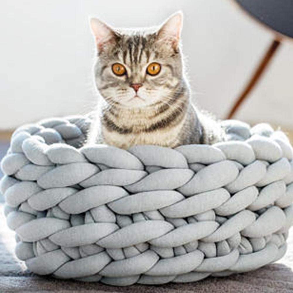 YONII Core Yarn Multi Soft Bulky Arm Knit Wool Roving Crochet DIY Hand Chunky Knit Blanket Yarn for Giant Chunky Knitting Throw Sofa Blanket Crafts (Light Grey, 1KG)