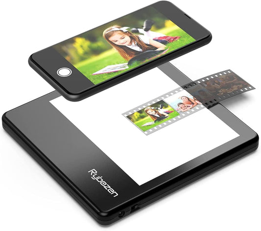 Rybozen Diascanner Ultrathin Portable Scanner - 5 x 4 Inch LED Light Panel- Convert 35mm Slides to Digital JPG Images - Scan Negatives and Film Photo Dias