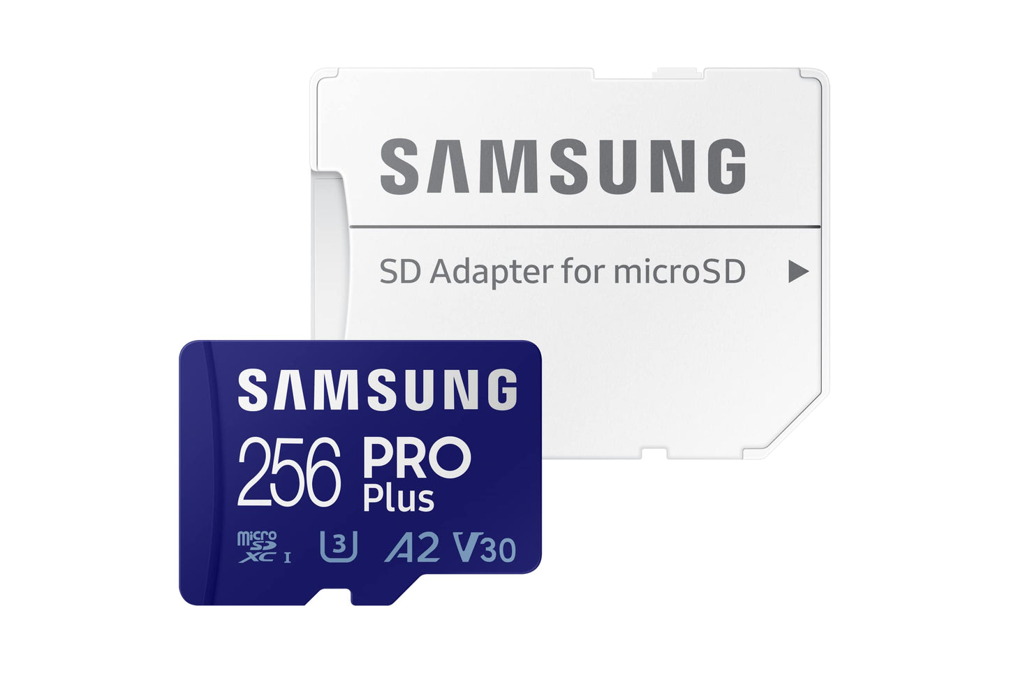 Samsung PRO Plus microSD card, 256GB, UHS-I U3, Full HD & 4K UHD, 160MB/s Read, 120MB/s Write, Memory Card for Smartphone, Drone, or Action Cam, Incl. SD Adapter, MB-MD256KA/EU