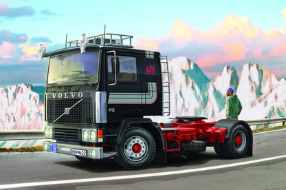 Italeri IT3957 3957S-1:24 Volvo F-12 Intercooler Low Roof-Modelmaking, Kit, Static model-making, Crafting, Hobby, Glueing, Plastic kit, Detailed, Unpainted, Multicolored