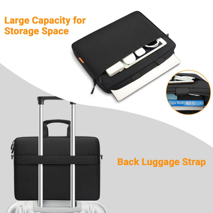 ZYB 17-17.3 Inch Laptop Shoulder Bag, Waterproof Notebook Case for Lenovo, Samsung, HP, Acer, Dell, ASUS, etc. Black Laptop Bag Sleeve Messenger Bag.