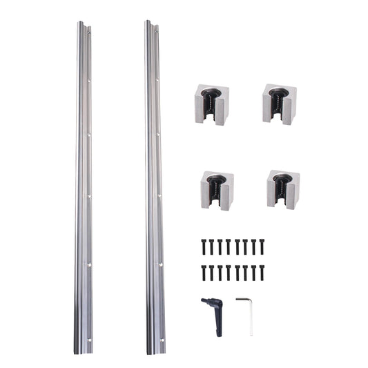 ONLISUM Linear rail guide SBR20 1000mm 2 pieces linear shaft 4 pieces SBR20UU bearing block CNC kit linear rails and bearings kit for automated machines and systems