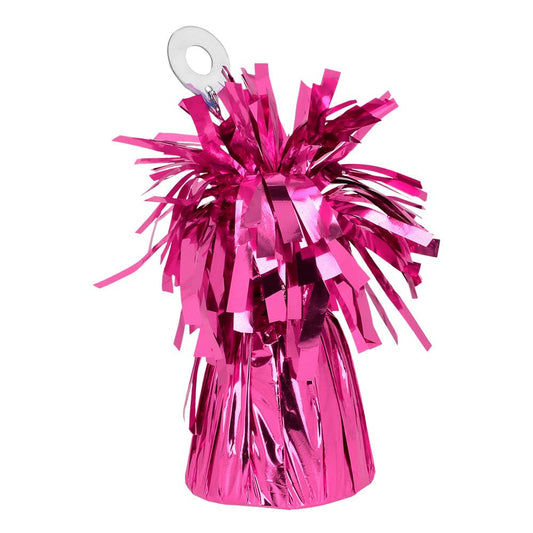 Boland - Balloon weight with metallic foil, 16 pieces, 160 - 180g, balloon holder, for air balloons and helium balloons, Pink