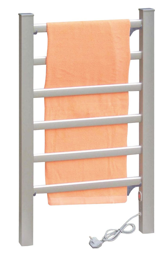4030 BETEC Electric Towel Rack & Towel Warmer Laundry Stand Towel Heating Wall Mount or Freestanding 6 Heating Ribs ALU