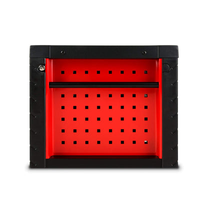 EBERTH Empty Tool Box, Metal Tool Cabinet with 3 drawers, ball-bearing telescopic rails, full extension, lockable tool box with 2 keys, red powder-coated tool chest.