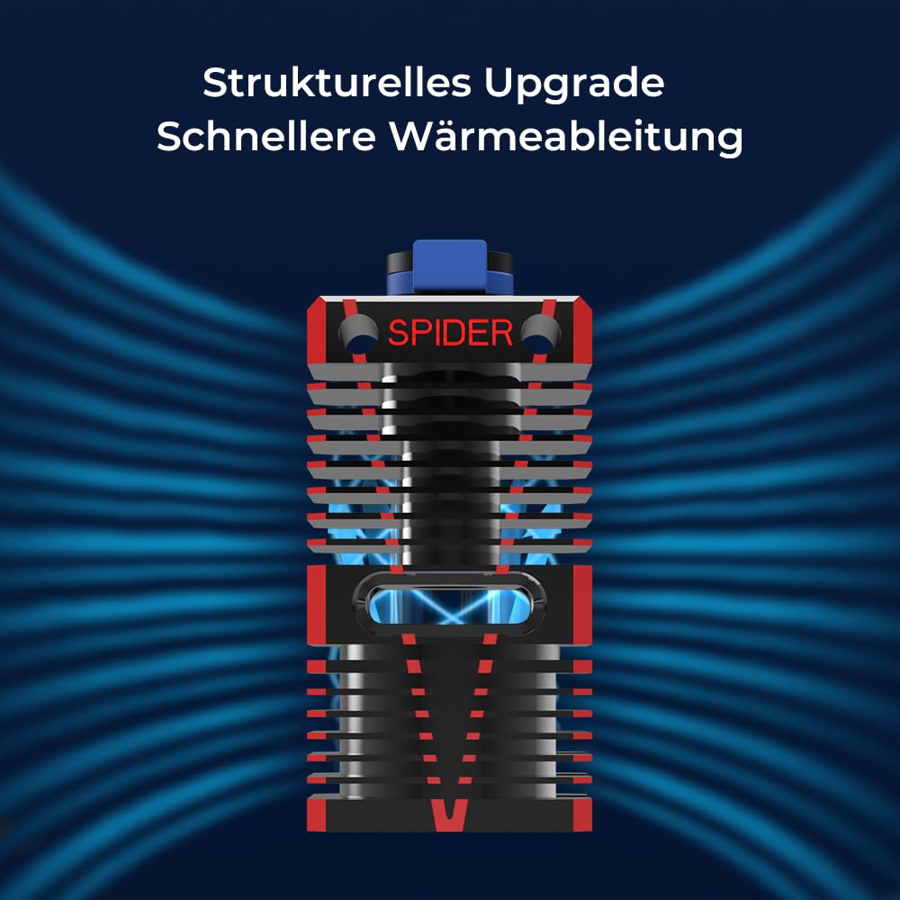 Creality 3D Printer Spider Speedy Ceramic Hotend Set, Fast Heating, High Flow Pressure, 300°C High Temperature Resistance, Compatible with Ender-2/Ender-3/Ender-5/CR Series 3D Printers.