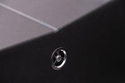 Respekta Cleveland Mineral Sink in Black/1 Bowl Inset Sink 100 x 50 cm/Sink suitable for base cabinets from 60 cm wide.
