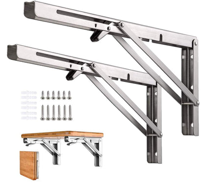 Professional folding bracket heavy duty, 300mm stainless steel folding bracket table folding shelf brackets folding bracket shelf supports for benches and shelves