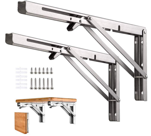 Professional folding bracket heavy duty, 300mm stainless steel folding bracket table folding shelf brackets folding bracket shelf supports for benches and shelves