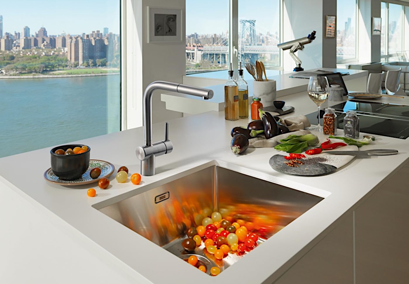 Franke 115.0521.438, Kitchen faucet Atlas Neo pull-out, Stainless steel.