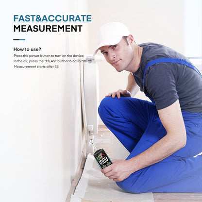 Moisture meter, DURFICST 3-inch HD color large-screen moisture meter with fabric bag, 20-40mm depth analysis moisture meter, for all building materials, wood, walls, plaster, masonry