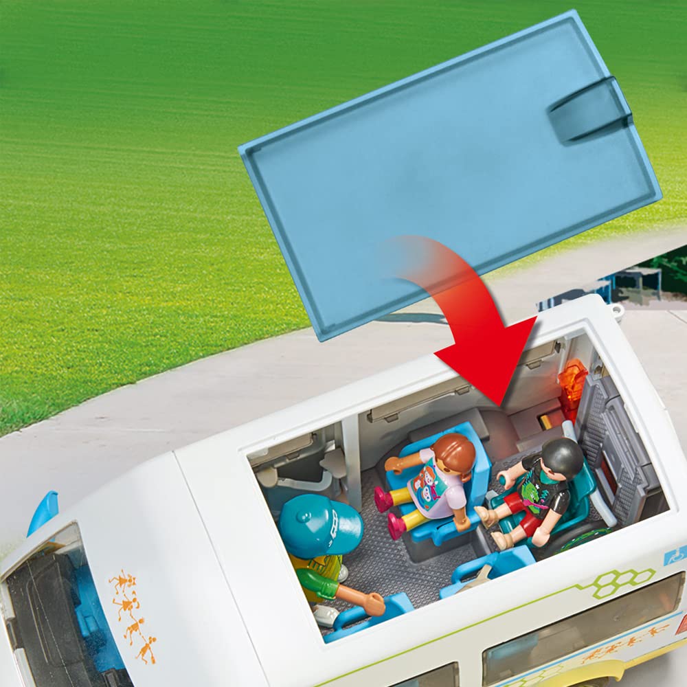 PLAYMOBIL City Life 71327 Big School with movable blackboard, for ages 5+ & City Life 71329 School Bus, Large school bus with sliding door