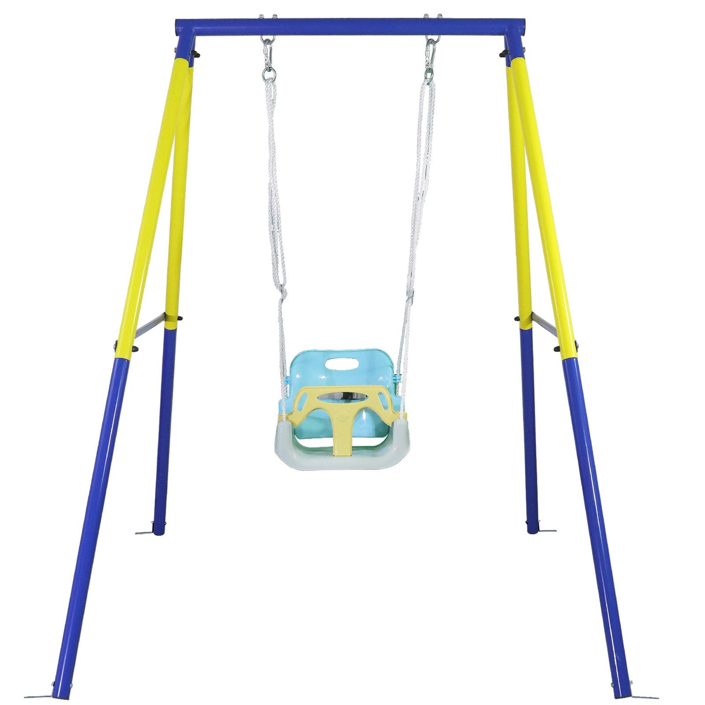 CCLIFE Baby swing with swing frame children's swing swing set outdoor and indoor adjustable from 2 years ZERRO