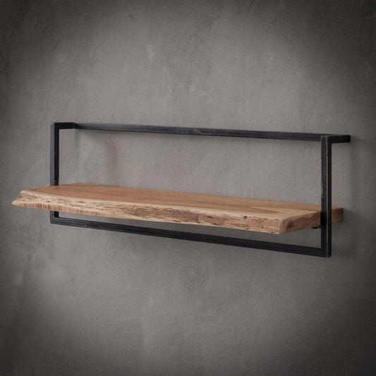 RINGO-Living Solid Wood Wall Shelf Alani 100cm - Vintage Wood Shelves for Lego, Pictures, Plants & Decor - Floating Shelf for Your Living Room Wall - Organizer for Your Bedroom, Living Room & Kids Room