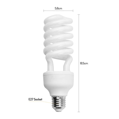 Andoer 4 x Photo Lamp 45W 220V, 5500K CRI90 Daylight Spiral Lamp, Energy Saving E27 Bulb for Photo Studio Studio Lighting Video Lighting