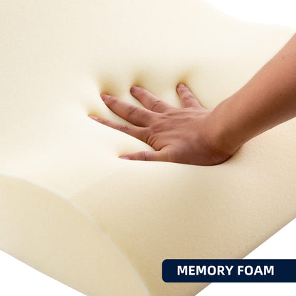 NOFFA Reading Pillow for Bed and Sofa - Memory Foam Wedge Pillow - Ergonomic Backrest Headrest - Perfect for back support while relaxing, playing, reading, or watching TV - Wide