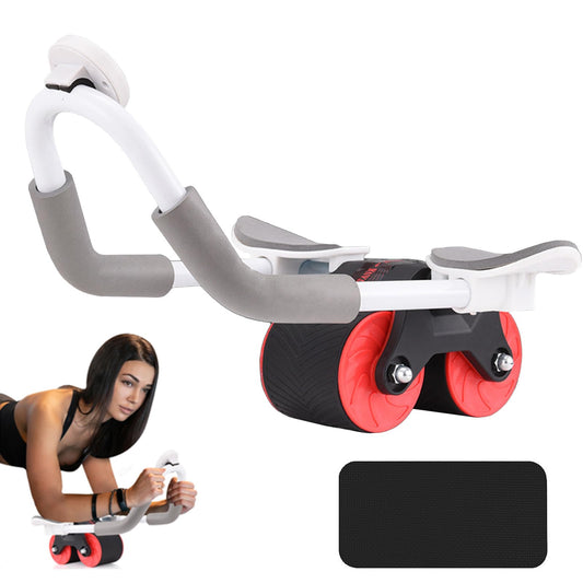 Ab Roller Wheel for Core Trainer, Ab Roller Abdominal Trainer, Automatic Rebound Ab Roller, Ab Roller with Timer, Ab Trainer with Knee Mat, Ab Roller Roller for Home Gym.