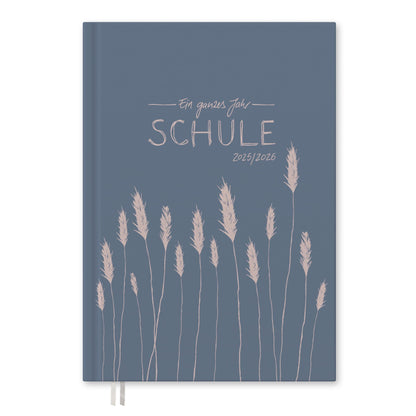 One of the good teacher planners 2025/2026, A4 teacher planner, 1 double page per week, academic planner for school year 25/26, hardcover blue pink flowers, sustainable & climate-neutral.