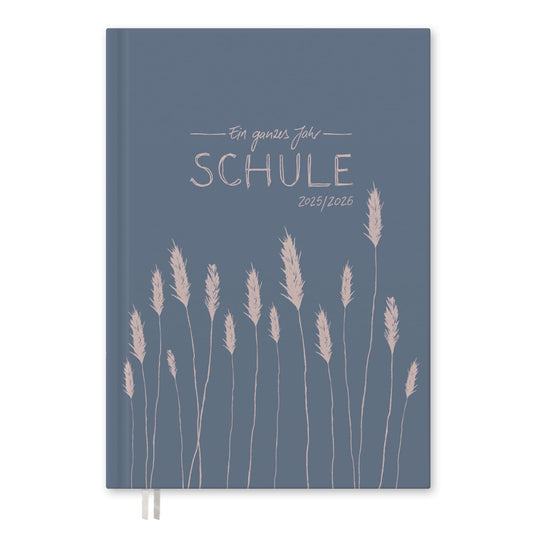 One of the good teacher planners 2025/2026, A4 teacher planner, 1 double page per week, academic planner for school year 25/26, hardcover blue pink flowers, sustainable & climate-neutral.