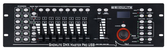 Showlite Master Pro 192 Channel DMX Controller (for professional light control, USB connection for data storage, max. 240 scene memory, Midi input: 5-pin standard interface)