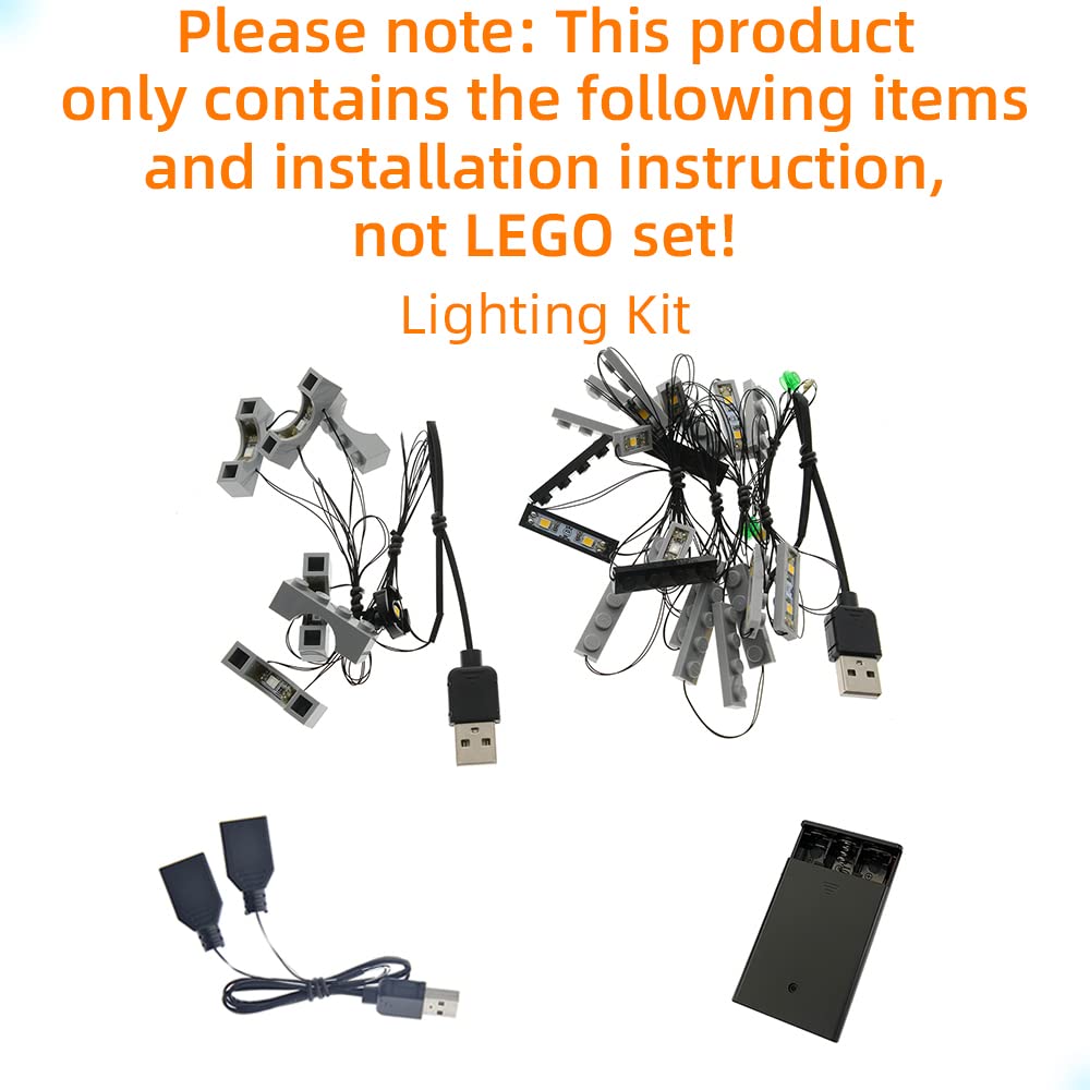 GEAMENT LED light set for Ninjago City Gardens compatible with Lego 71741 (model set not included)