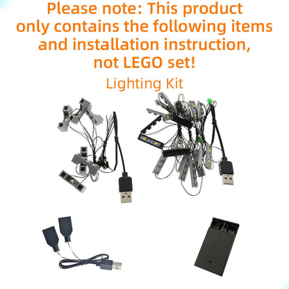 GEAMENT LED light set for Ninjago City Gardens compatible with Lego 71741 (model set not included)