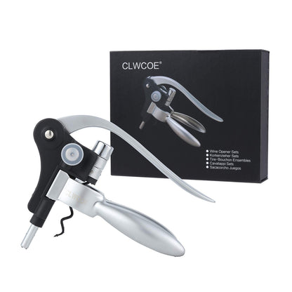 CLWCOE corkscrew, wine opener with gift box, sommelier sets with bottle opener, wine aerator, foil cutter, wine pump, bottle stoppers, drip rings, wine stopper pourers, replacement screws for wine.