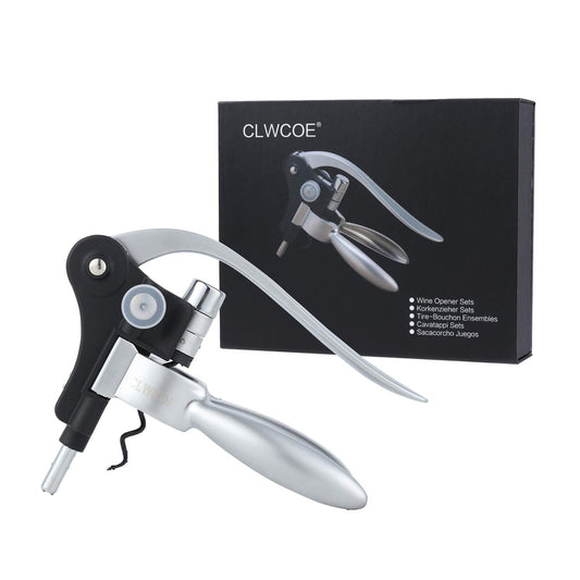 CLWCOE corkscrew, wine opener with gift box, sommelier sets with bottle opener, wine aerator, foil cutter, wine pump, bottle stoppers, drip rings, wine stopper pourers, replacement screws for wine.