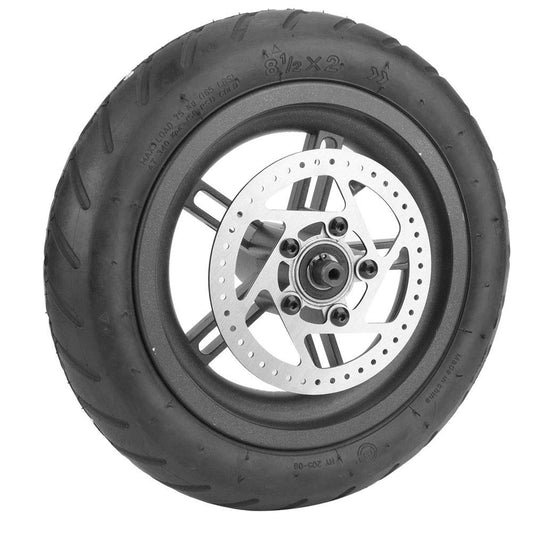 VOBOR Rear Wheel Scooter Tire, Disc Brake Tire with Hub and Brake Disc M365 Electric Scooter Rear Tire Replacement Wheels Pneumatic Rear Wheel Tire Electric Scooter Tire
