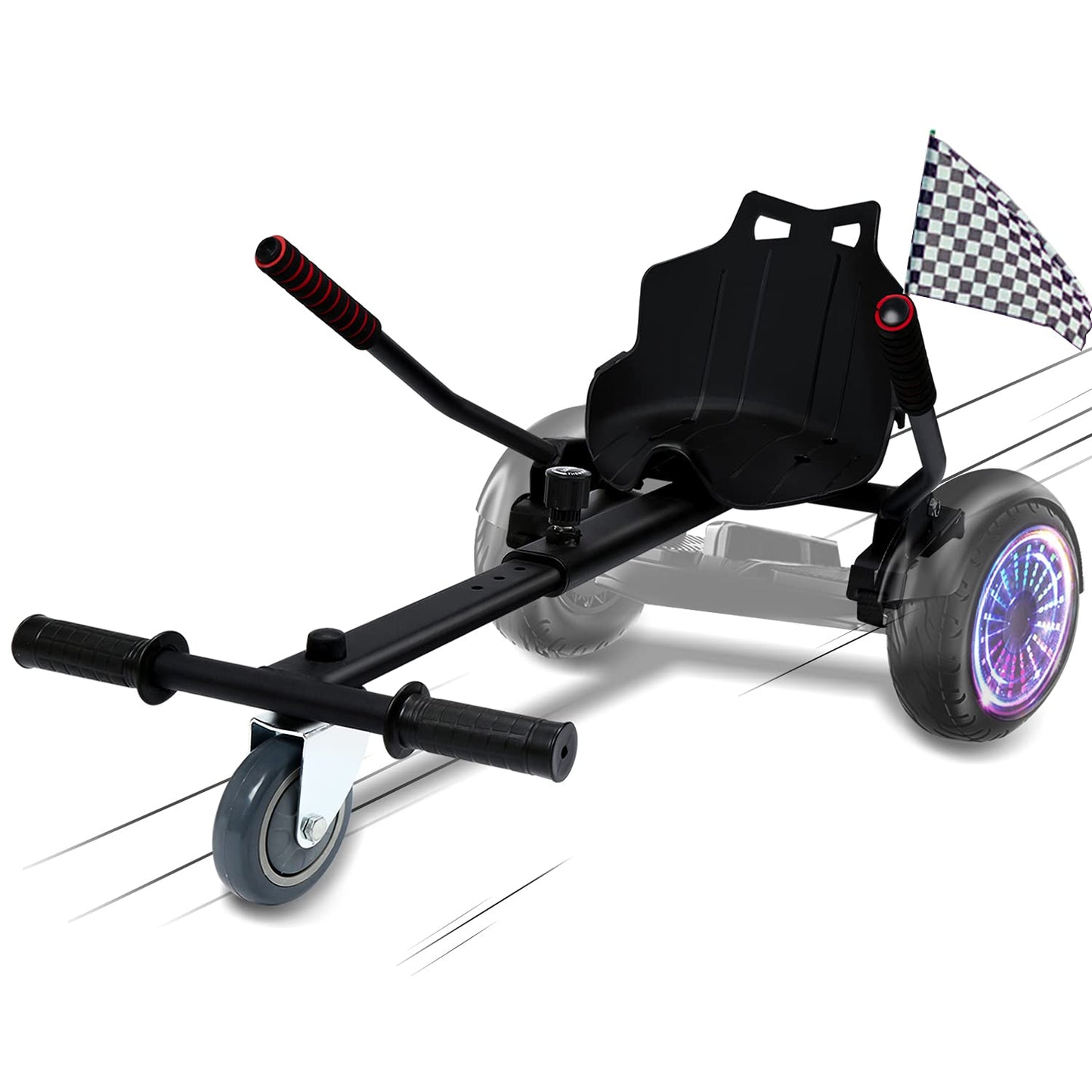 EINFEBEN Hoverboard Seat, Kart Extension for 6.5-10 inch Hoverboards, Seat Scooter for 2 Wheel Balancing, Scooter Adjustable Karting Bracket suitable for Adults and Children.