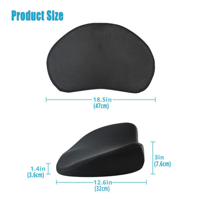 OLYDON Wedge Cushion for Car, Memory Foam Car Seat Cushion, Improving Sitting Posture, Comfortable Car Seat Cushion for Adults, Suitable for Car and Office Chair (Black)