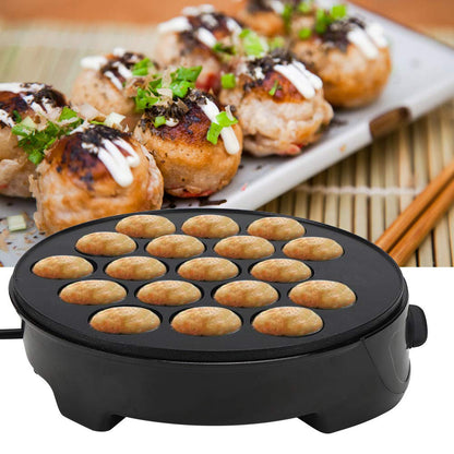 Japanese Takoyaki machine, 18-grid kitchen octopus ball maker mini electric baking mold for making snacks Takoyaki, 220-240V (EU)