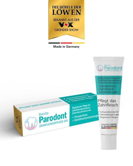 Parodont gum care gel 5 x 10ml - Antibacterial & anti-inflammatory - Vegan, with black cumin, reduces gum bleeding - Suitable for pregnant women & children - Dermatologically tested.