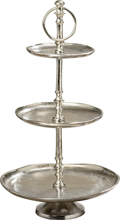 WHOLE HOUSE WORLDS Boltze Deco-Shelf Flaire Silver Aluminum h48 C Alu