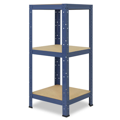 shelfplaza® 100x40x40cm HOME heavy duty shelf blue/metal shelf with 3 shelves/cellar shelf metal, garage shelf, workshop shelf or storage shelf/metal boltless shelf with 175kg load capacity