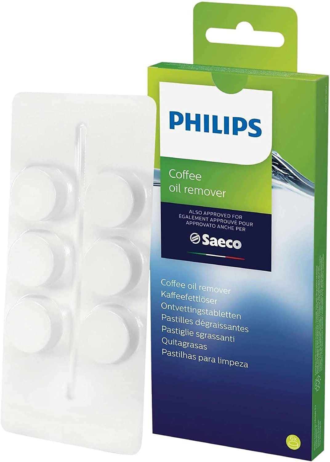 Philips AquaClean Complete Care Set for coffee machines (includes water filter CA6903), descaler 250 ml, lubricant HD5061, coffee grease remover CA6704/10 (6 tablets), cleaning brush Seltino